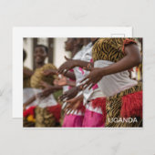 Carte postale de voyage de dames ougandaises dansa (Devant / Derrière)
