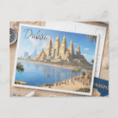 Carte postale de voyage de Dubaï (Devant)