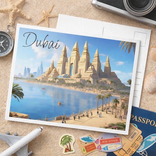 Carte postale de voyage de Dubaï