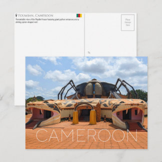 Carte postale de voyage de Foumban, Cameroun