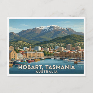 Carte postale de voyage de Hobart en Australie