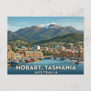 Carte postale de voyage de Hobart en Australie