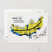 Carte postale de voyage de la route 66 américaine  (Devant / Derrière)