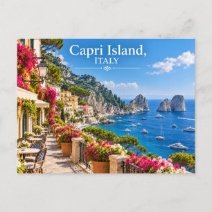 Carte postale de voyage de l'île de Capri en Itali