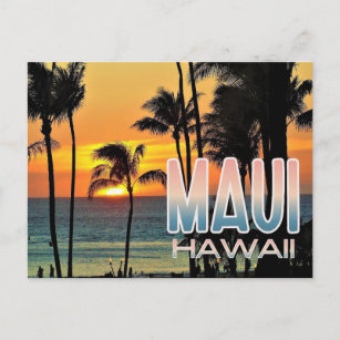 Carte postale de voyage de Maui, Hawaï 