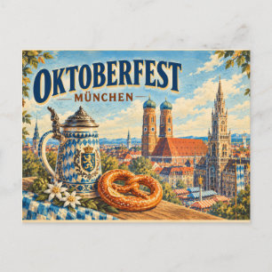 Carte postale de voyage de Munich Oktoberfest vint