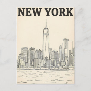 carte postale de voyage de New York City