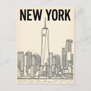 carte postale de voyage de New York City
