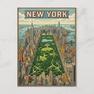 carte postale de voyage de New York City
