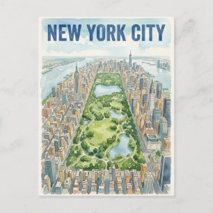 carte postale de voyage de New York City