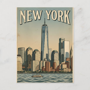 carte postale de voyage de New York City