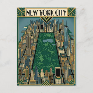 carte postale de voyage de New York City