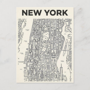 carte postale de voyage de New York City