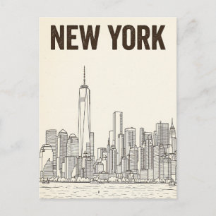 carte postale de voyage de New York City