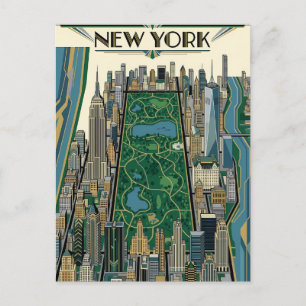 carte postale de voyage de New York City