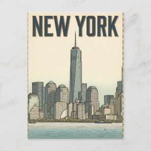 carte postale de voyage de New York City