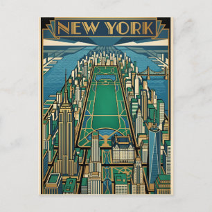 carte postale de voyage de New York City