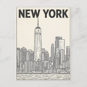 carte postale de voyage de New York City