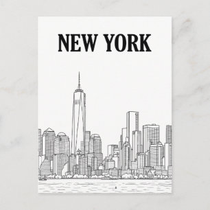 carte postale de voyage de New York City