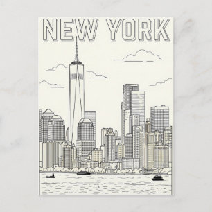carte postale de voyage de New York City