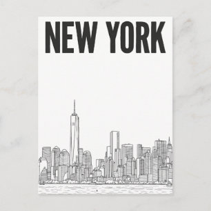 carte postale de voyage de New York City