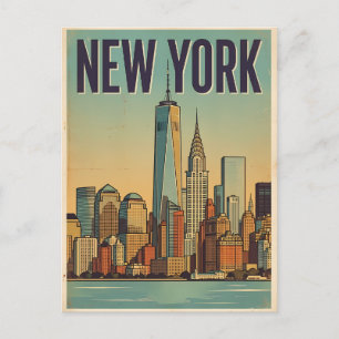 carte postale de voyage de New York City