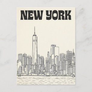 carte postale de voyage de New York City