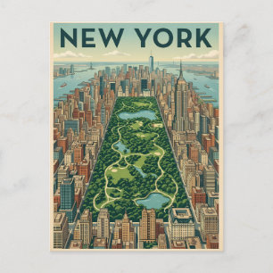 carte postale de voyage de New York City