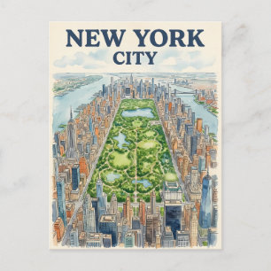 carte postale de voyage de New York City
