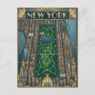 carte postale de voyage de New York City