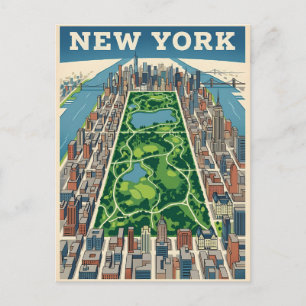 carte postale de voyage de New York City