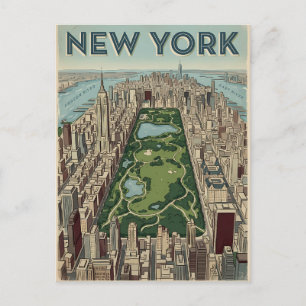 carte postale de voyage de New York City