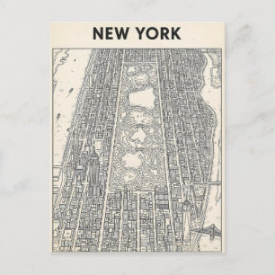 carte postale de voyage de New York City
