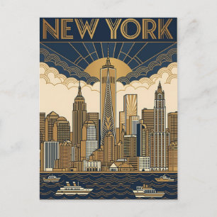 carte postale de voyage de New York City