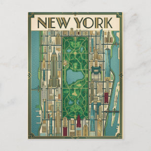 carte postale de voyage de New York City