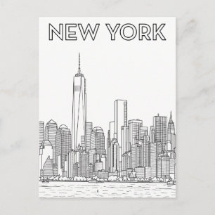 carte postale de voyage de New York City