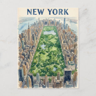 carte postale de voyage de New York City