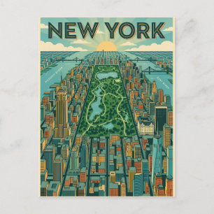 carte postale de voyage de New York City