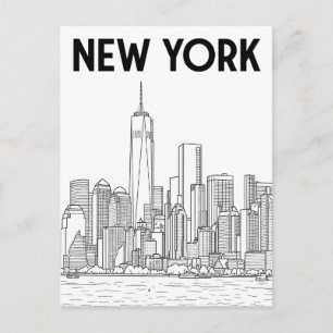 carte postale de voyage de New York City