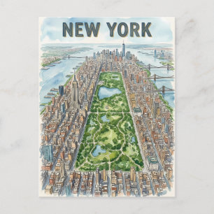 carte postale de voyage de New York City