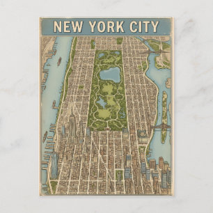 carte postale de voyage de New York City