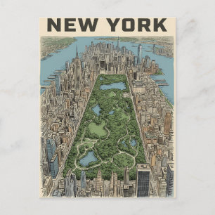 carte postale de voyage de New York City