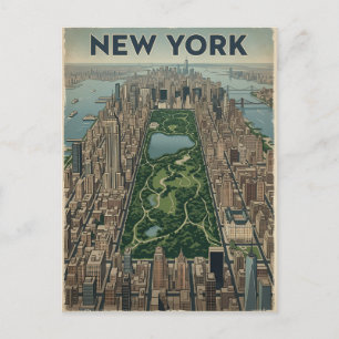 carte postale de voyage de New York City