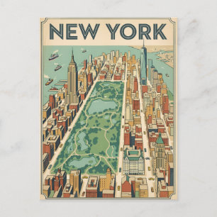 carte postale de voyage de New York City