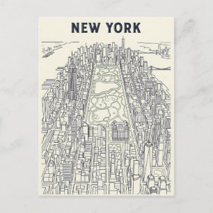 carte postale de voyage de New York City