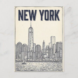 carte postale de voyage de New York City