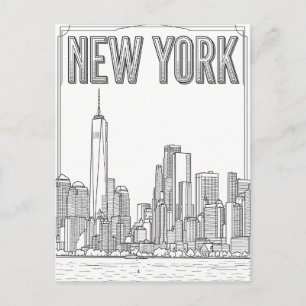 carte postale de voyage de New York City