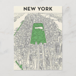 carte postale de voyage de New York City