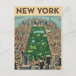 carte postale de voyage de New York City
