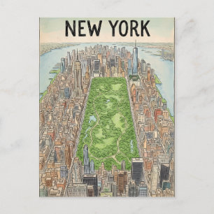 carte postale de voyage de New York City